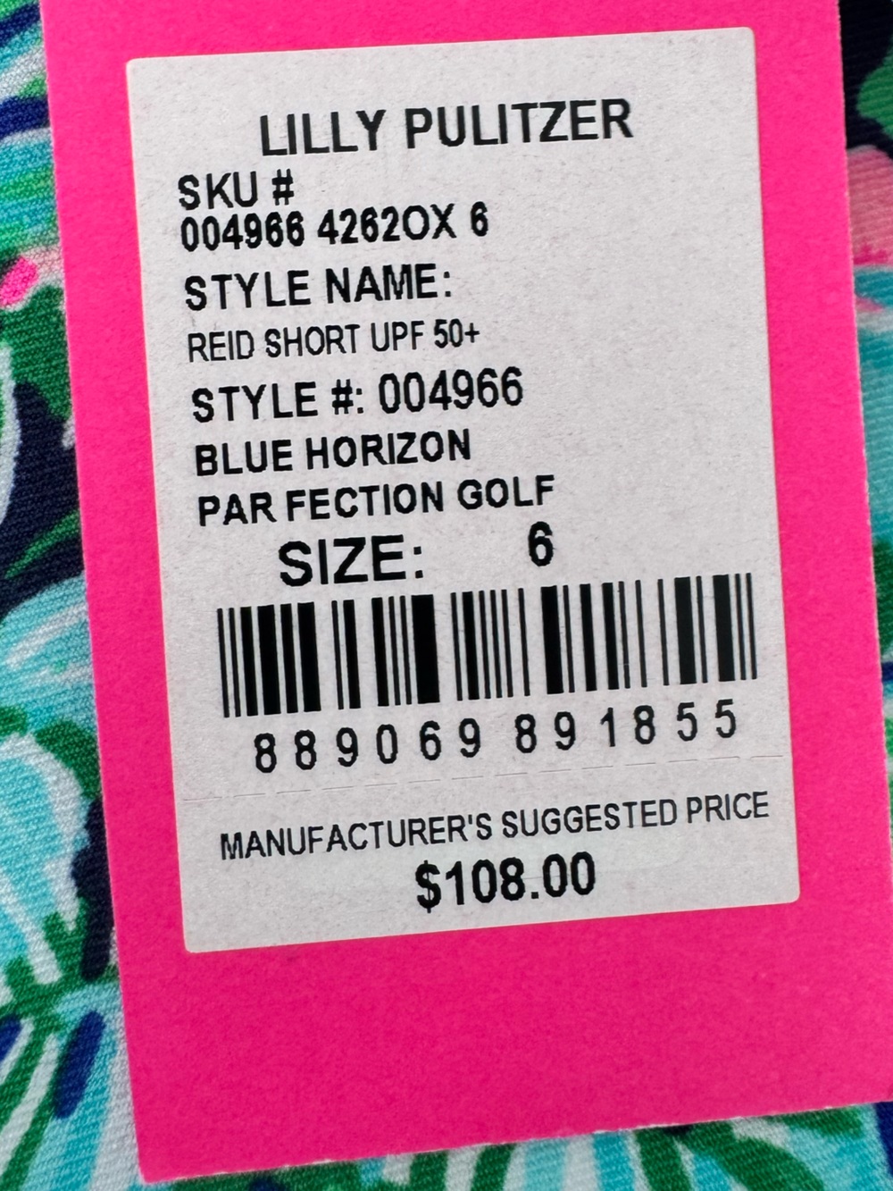 🩷💚 LILLY PULITZER Luxletic Reid Golf Short UPF 50+ Size 6 - Picture 8 of 8